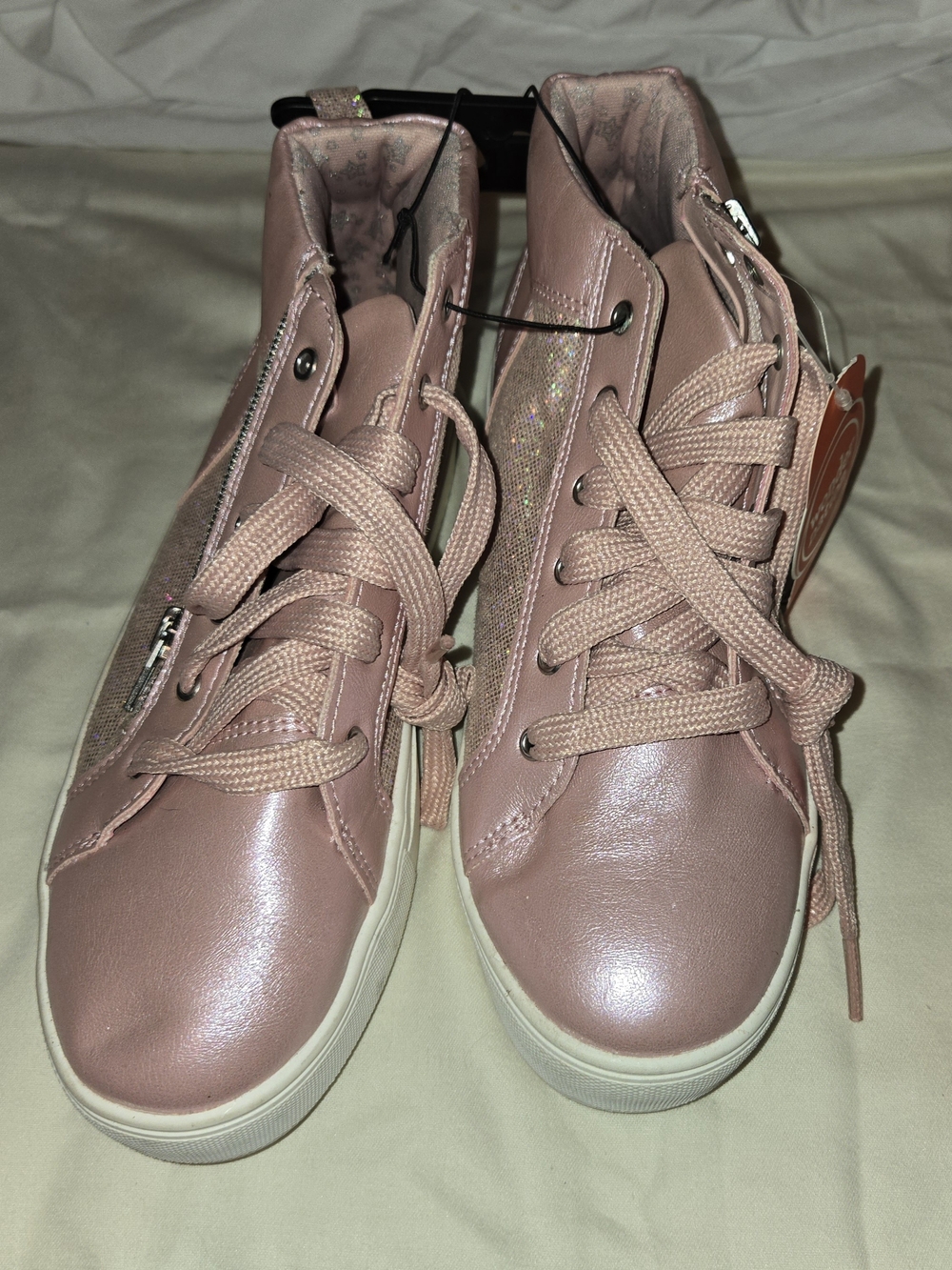 Wonder Nation Blush Pink High-Top Fashion Sneakers SZ 4